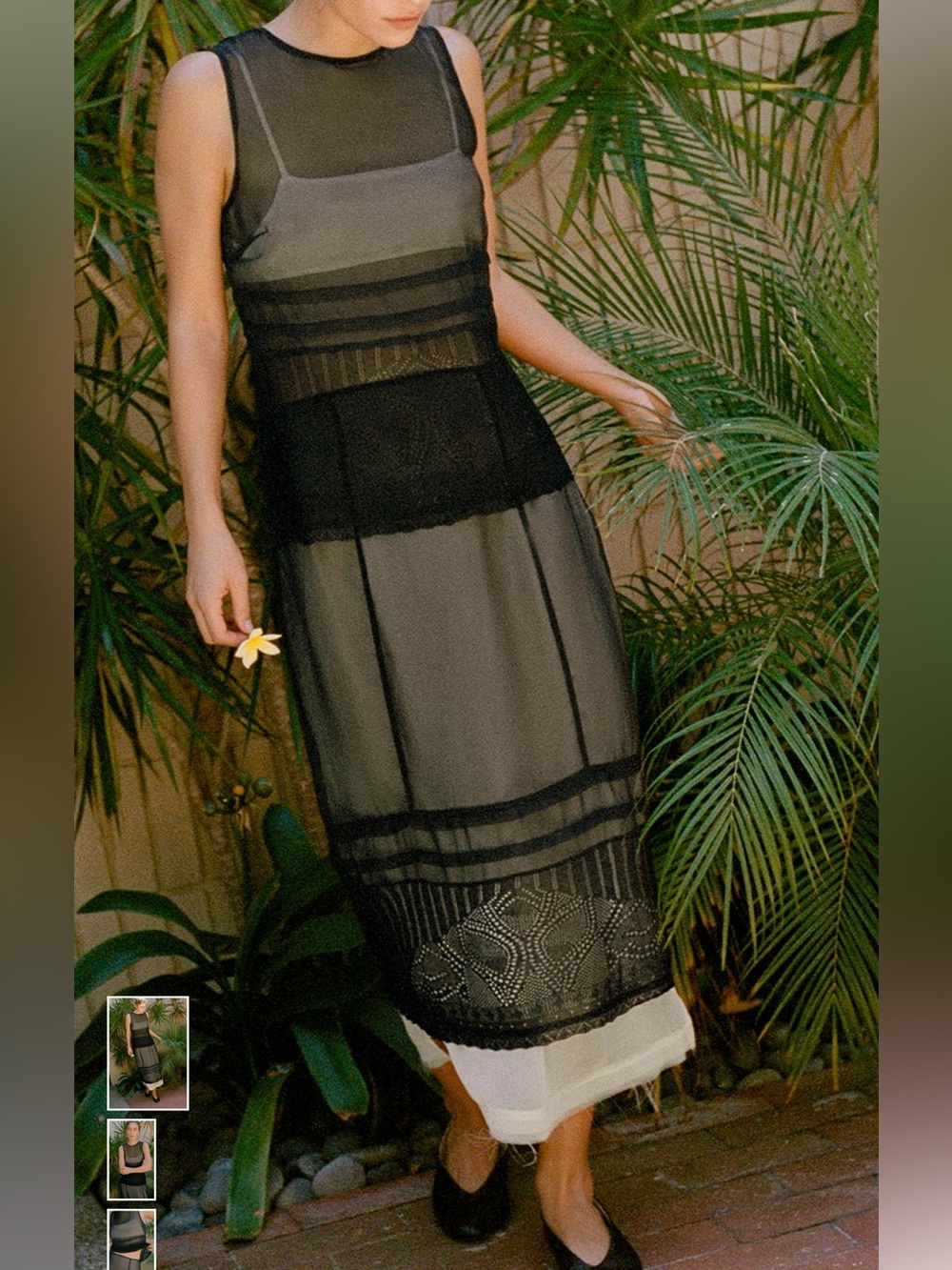 Knit And Organza Zara Midi Black
Sheer Layered Skirt S
